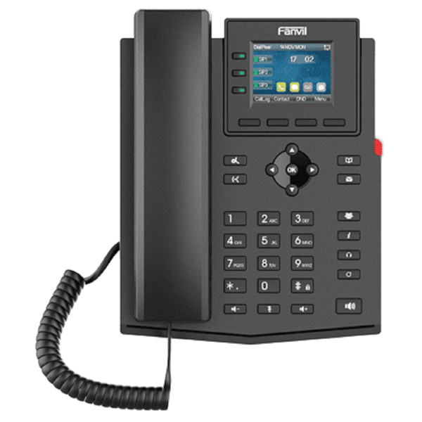 Fanvil X303P, IP Phone, Poe, 4 SIP, Black