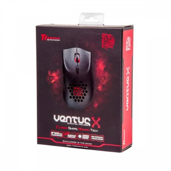 მაუსი  THERMALTAKE VENUS X WIRED LASER OMRON BLACK MO-VEX-WDLOBK-01