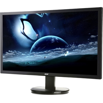 მონიტორი  Acer 24" K242HLBD, 16:9, 1920x1080, LED, DC 100M:1, 5 ms, 250cd/m2, Viewing Angle : 170/160, VESA 100, HDCP , DVI / VGA - Glossy Black