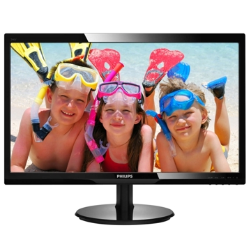 მონიტორი 24" PHILIPS 246V5LDSB, 16:9, LED, Glossy Black, 1920x1080, DVI, HDMI, DC 10 000 000:1, 1ms GG, 250 cd/m2, 170/160, VESA 100, Power INT, EnergyStar 7.0, TCO certified; Color: Black Finish: Glossy . Warranty 2 years.