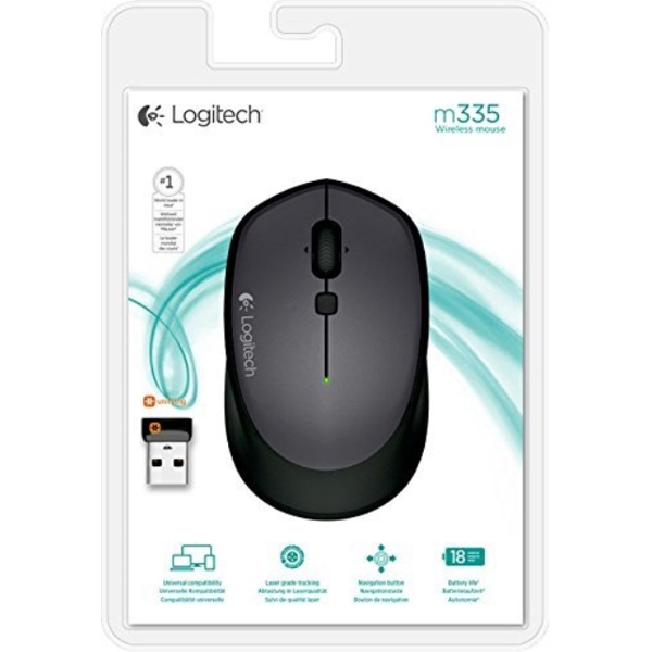  მაუსი LOGITECHWIRELESS MOUSE M335 BLACK 910004438