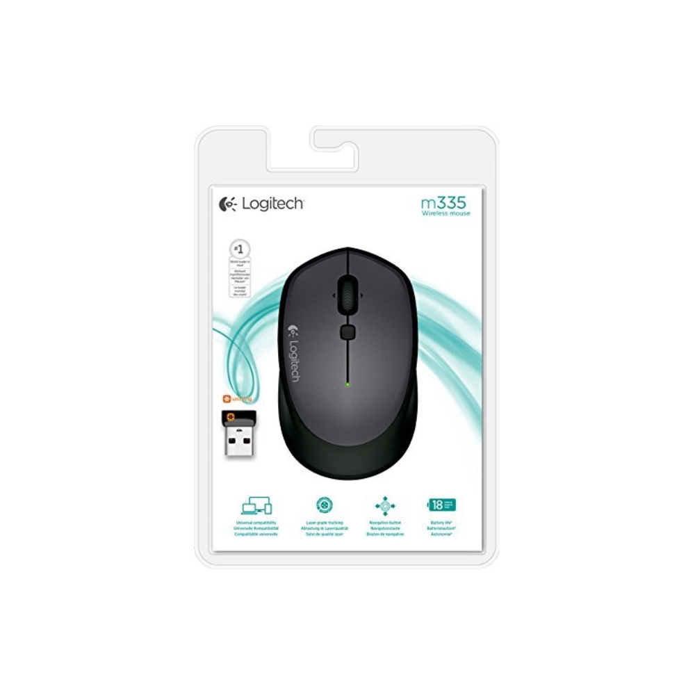  მაუსი LOGITECHWIRELESS MOUSE M335 BLACK 910004438