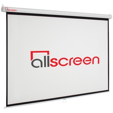 ALLSCREEN MANUAL PROJECTION SCREEN 160X160CM HD FABRIC CWP-6363 White