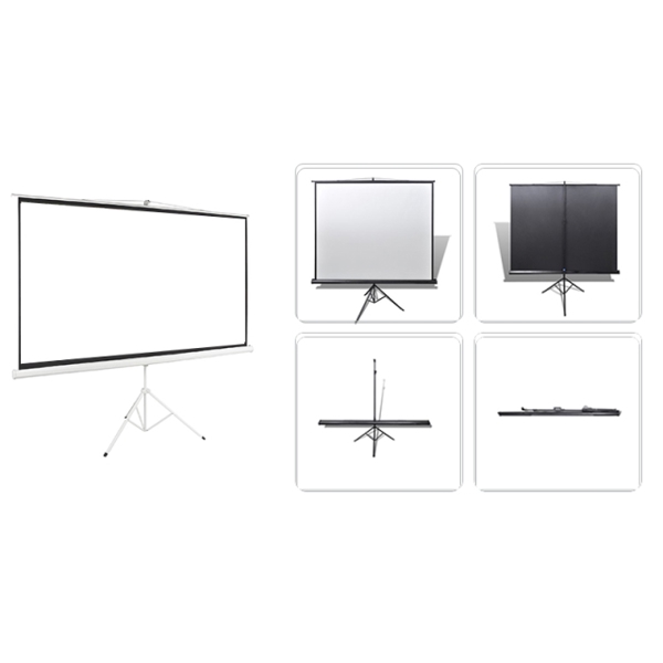 პროექტორის ეკრანი ALLSCREEN TRIPOD PROJECTION SCREEN 200X200CM HD FABRIC CTP-8080 110 inch