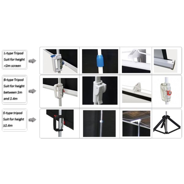 პროექტორის ეკრანი ALLSCREEN TRIPOD PROJECTION SCREEN 160X160CM HD FABRIC 89 inch CTP-6363