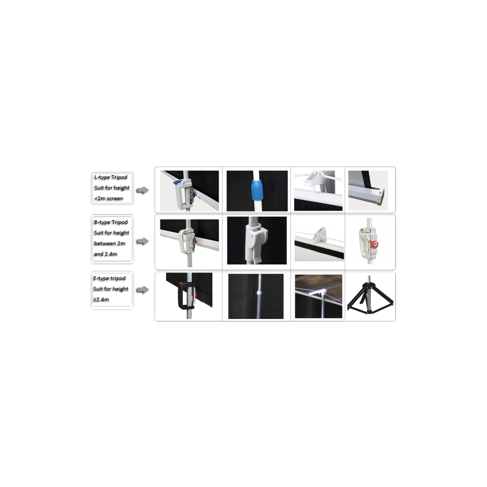 ALLSCREEN TRIPOD PROJECTION SCREEN 160X160CM HD FABRIC 89 inch CTP-6363