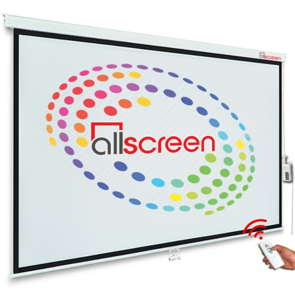 პროექტორის ელექტრო ეკრანი ALLSCREEN ELECTRIC PROJECTION SCREEN 300X208CM HD FABRIC CMP-11879 WITH REMOTE CONTROL 150 inch