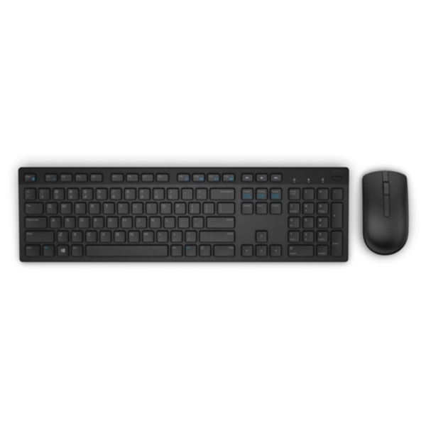 კლავიატურა და მაუსი  Dell Wireless Keyboard and Mouse-KM636 - Russian (QWERTY) - Black (RTL BOX) 