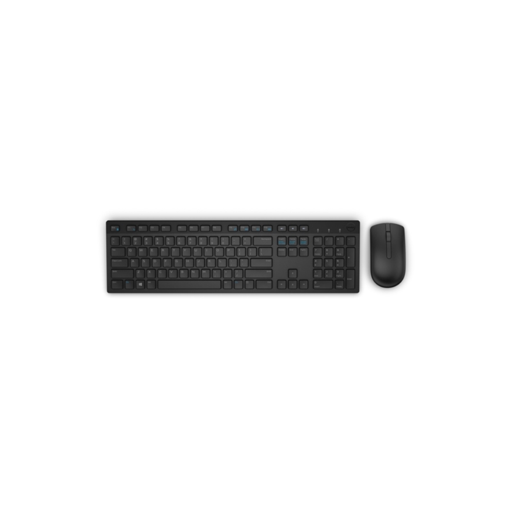 კლავიატურა და მაუსი  Dell Wireless Keyboard and Mouse-KM636 - Russian (QWERTY) - Black (RTL BOX) 
