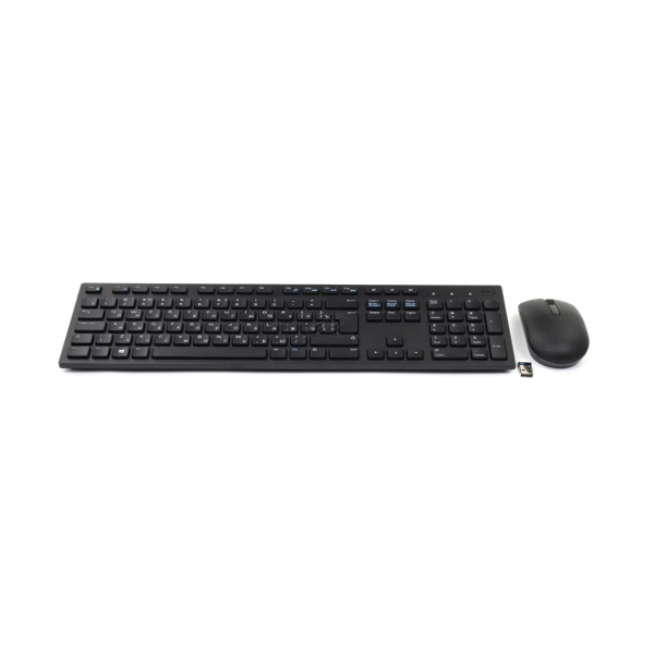 კლავიატურა და მაუსი  Dell Wireless Keyboard and Mouse-KM636 - Russian (QWERTY) - Black (RTL BOX) 