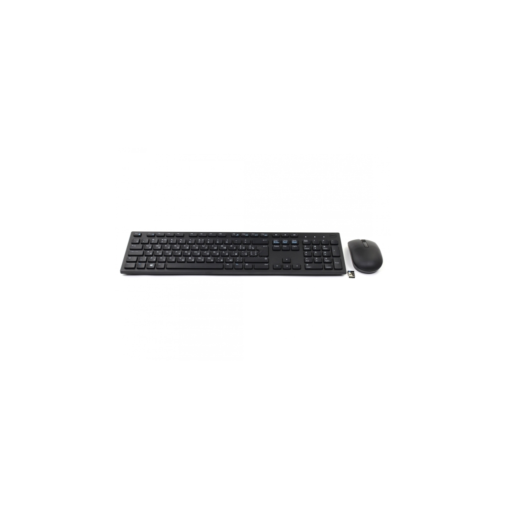 კლავიატურა და მაუსი  Dell Wireless Keyboard and Mouse-KM636 - Russian (QWERTY) - Black (RTL BOX) 