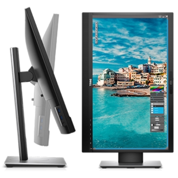 მონიტორი Dell P2418HZ  60.47cm(23.8") LED  Video-conferencing  monitor 1920 x 1080 /(16:9) AG,  flicker-free , /178°/178°/ 250 cd/m² / 1000:1(typ)/8 mln:1 (DCR)/6ms(G to G) /16.7 million colors / Pixel Pitch: 0.275 mm / VESA (100 mm)/Height-adjustable (125mm)/Tilt (-5° to 21°)/Swivel (45° to 45°)/Pivot (90° clockwise)/ 2.1 Mega-pixel, FHD image sensor and dual IR LEDs camera/ Dual digital microphone (Omni-directional)/ Speakers 2 x 5,0W, /VGA, HDMI v1.4, DP v1.2/ 4 x USB3.0 , 1 x USB3.0 BC1.2 charging port  / 3.6 kg (8.25kg) Cable in BOX:  Power, VGA , DP, USB 3.0/  Black