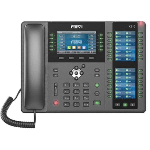 Fanvil X210, IP Phone, PoE, 20 SIP, Dark Gray