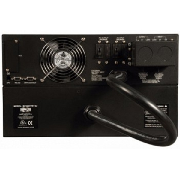 უწყვეტი კვების წყარო TRIPP-LITE 6000 VA / 4200 W SU6000RT3UPM (power module) & BP240V7RT3U (external battery pack, included) rack/tower mount.  SmartOnline TRUE ON-LINE UPS, PURE SINE-WAVE, 