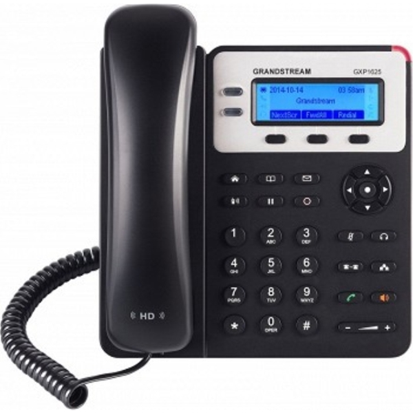 IP ტელეფონი Grandstream GXP1625 2 line IP-Phone PoE: 2 SIP accounts 2 line keys 3-way conferencing