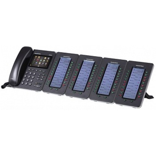 Grandstream GXP2200EXT Expansion Module: Daisy-chain 4 modules for up to 160 programmable buttons; Large 128x384 graphic LCD providing feature-rich graphics