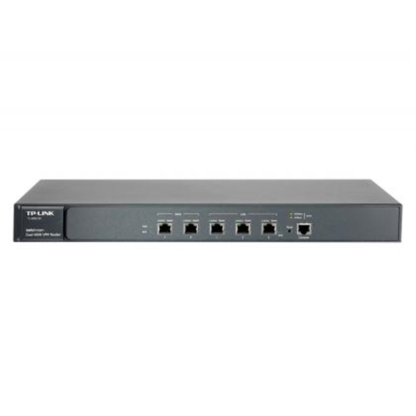 როუტერი TP-LINK SafeStream™ Gigabit Dual-WAN VPN Router，2 Gigabit WAN ports+2 Gigabit LAN ports+1 Gigabit LAN/DMZ port, up to 100 IPsec VPN Tunnels, 32 PPTP VPN tunnels and 32 L2TP VPN tunnels, Intelligent Load Balance