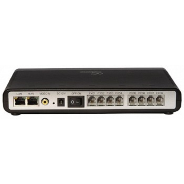 VoIP შლუზი GRANDSTREAM GXW4108 8 ports; 2 10/100 Mbps network ports; Comprehensive codec support, caller ID, flexible dial plans and security protection