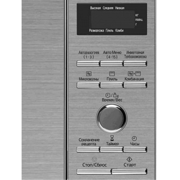 მიკროტალღური PANASONIC NN-GD392SZPE, 1000W, 23L, Microwave Oven, Silver