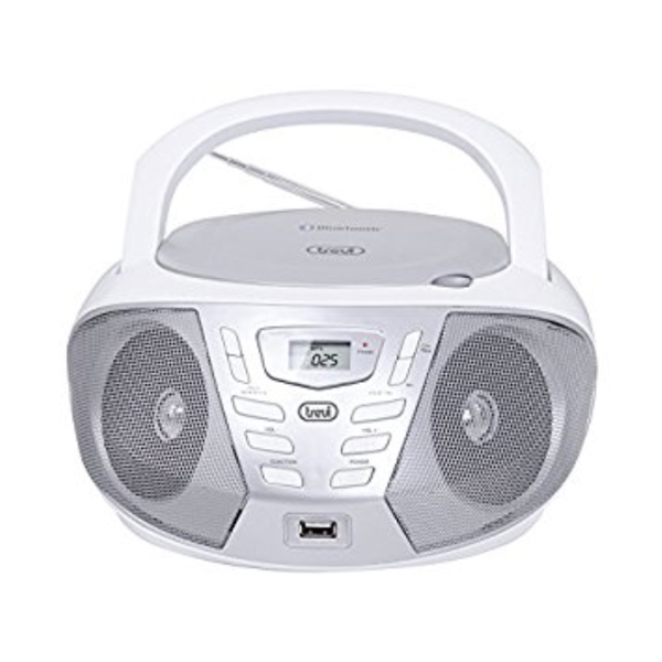 დინამიკი TREVI BOOMBOX CMP558 WHITE STEREO AMFM BLUETOOTH  CD MP3 AUX IN USB 6W