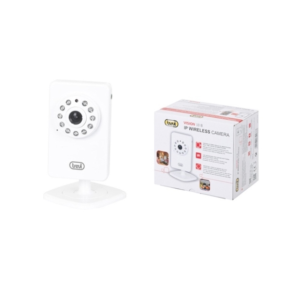 TREVI  IP  WIRELESS CAMERA HD VISION  10B  WI-FI  ,RJ 45,  0.3 MEGAPIXEL ,CMOS SENSOR ,LENS  3.6 MM ,VIDEO RESOLUTION 640X 480, MICRO SD, COMPATIBLE W