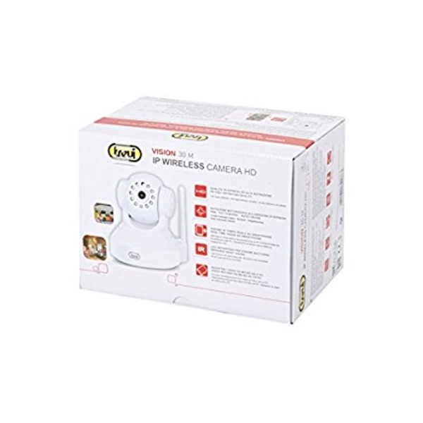 TREVI  IP  WIRELESS CAMERA HD VISION  HD WITH ROTATION WI-FI VIDEO RESOLUTION HD (720P) ,LENS Ø 3.6 MM  CMOS SENSOR 1 MPX,  0 ~ 355 ° HORIZONTAL; VER