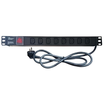 დენის გამანაწილებელი LE 80317, 8 Socket, 2m, Black