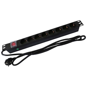 დენის გამანაწილებელი LE PDU 8XEU, 8 Socket, 1.8m, Black