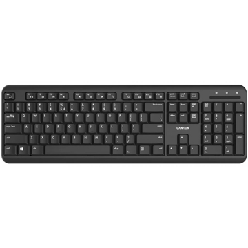 კლავიატურა Canyon HKB-W20/CNS-HKBW02-RU, Wireless, USB, Keyboard, Black