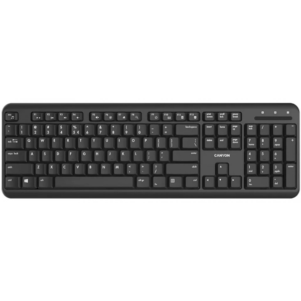Canyon HKB-W20/CNS-HKBW02-RU, Wireless, USB, Keyboard, Black