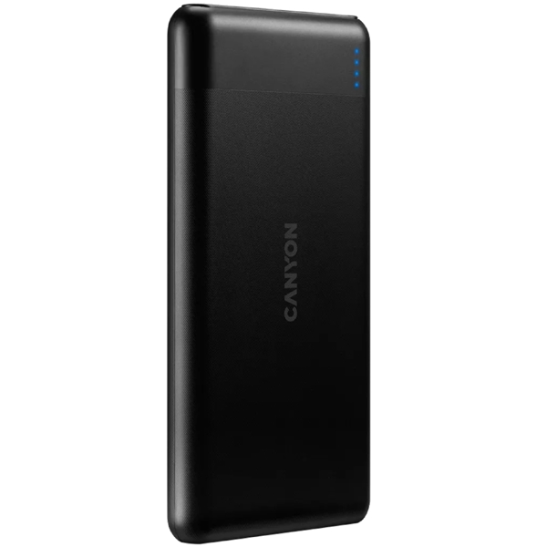 პორტატული დამტენი Canyon PB-107/CNE-CPB1007B, 10000mAh, Micro USB, USB-C, Power Bank, Black