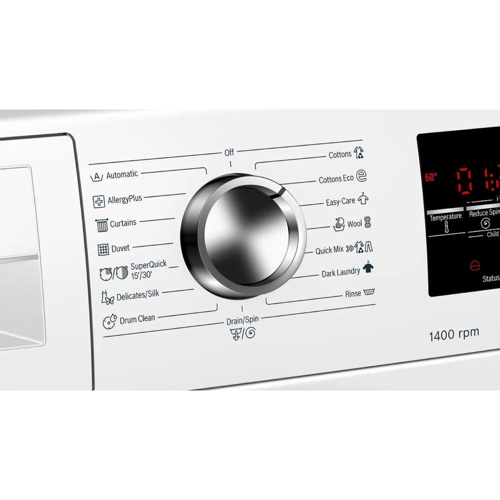 Bosch WAT28S48ME, 9Kg, A+++, 1400Rpm, 73Db, Washing Machine, White