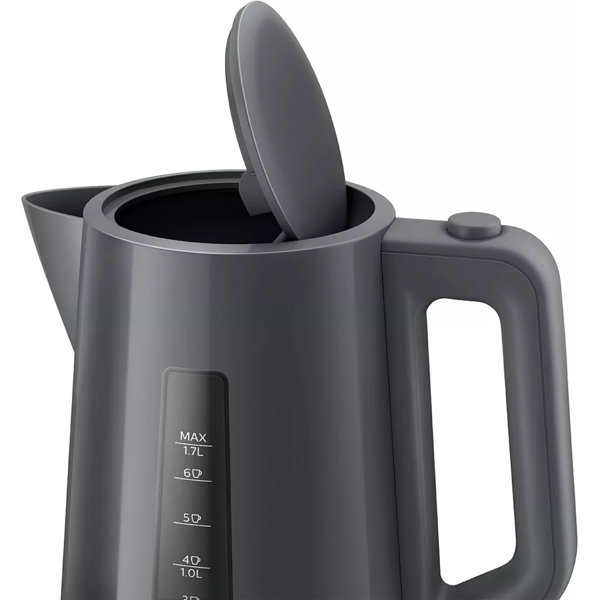 ელექტრო ჩაიდანი Philips HD9318/10, 2200W, 1.7L, Electric Kettle, Dark Grey