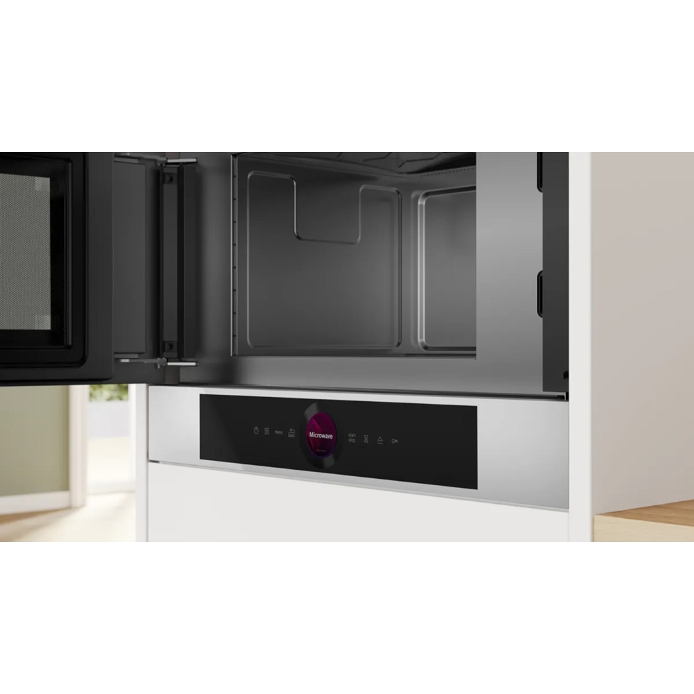 Bosch BFL7221W1, 900W, 21L, Built-In Microwave Oven, White