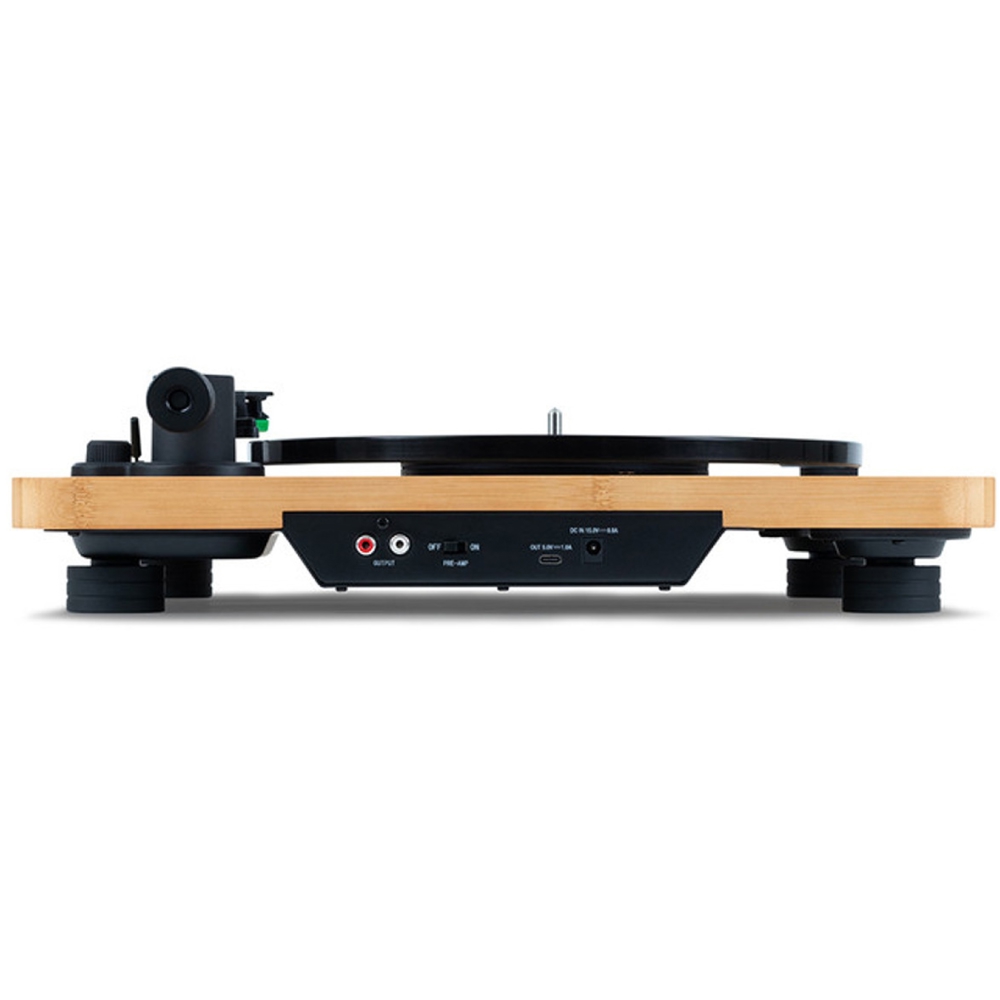 House of Marley EM-JT010-SB Stir It Up Lux, Bluetooth, USB-C, 3.5mm, Wireless Turntable, Wood