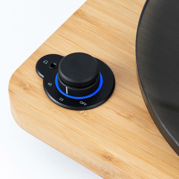 House of Marley EM-JT010-SB Stir It Up Lux, Bluetooth, USB-C, 3.5mm, Wireless Turntable, Wood