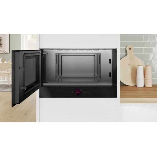 Bosch BFL9221B1, 900W, 21L, Microwave Oven, Built-In, Black