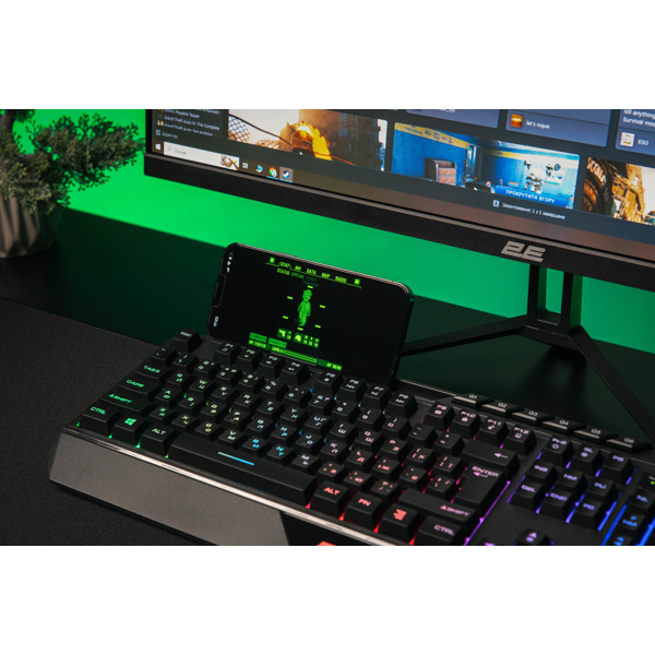 კლავიატურა 2E KG315UBK, Wired, RGB, USB, Gaming Keyboard, Black