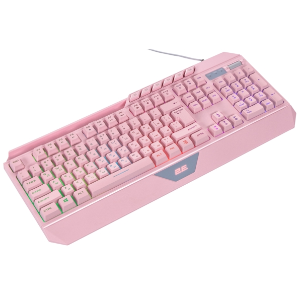 კლავიატურა 2E KG315UPK, Wired, RGB, USB, Gaming Keyboard, Pink