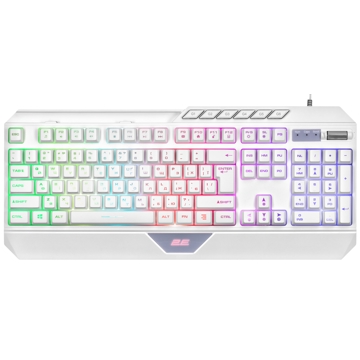 2E KG315UWT, Wired, RGB, USB, Gaming Keyboard, White