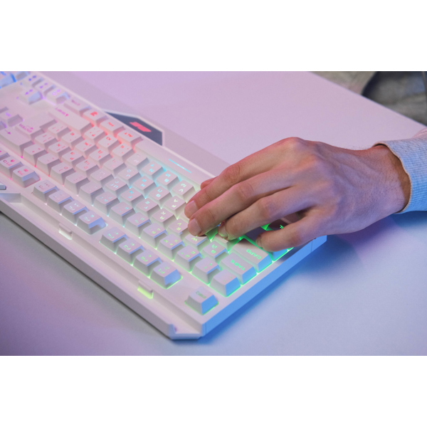 კლავიატურა 2E KG315UWT, Wired, RGB, USB, Gaming Keyboard, White