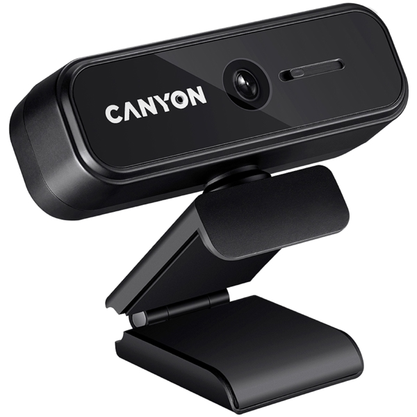 ვებკამერა Canyon CNE-HWC2N, FHD, 2MP, Built-in Microphone, Webcam, Black