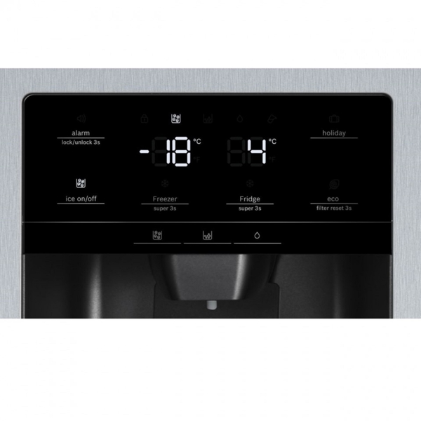 მაცივარი Bosch KAG93AI304, 531L, E, No Frost, Refrigerator, Silver