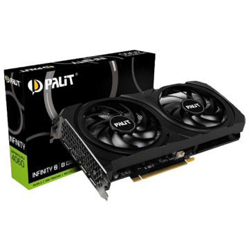 ვიდეო დაფა Palit NE64060019P1-1070L, Gaming RTX4060, 8GB, 128bit, HDMI, DP, Black