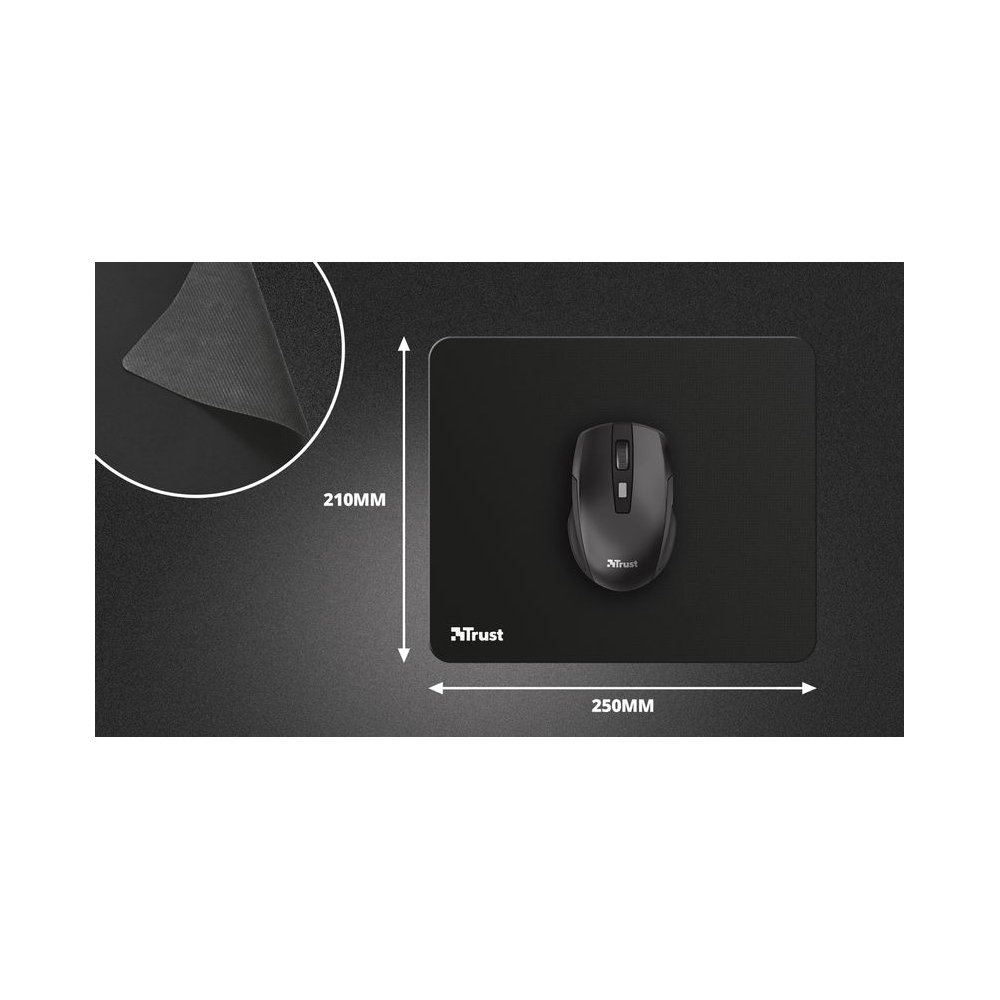 Trust 24193, Mouse Pad, M, Black