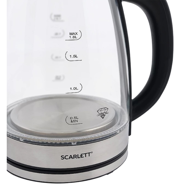 ელექტრო ჩაიდანი Scarlett SC-EK27G30, 1800W, 1.8L, Electric Kettle, Silver