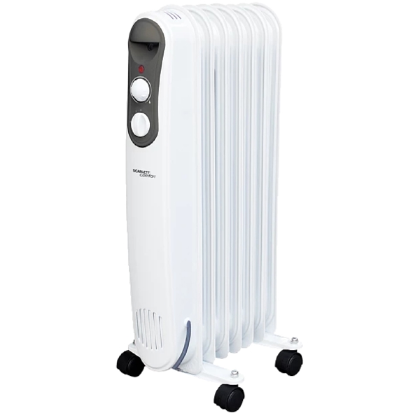 ზეთის რადიატორი Scarlett SC 21.1507 S4, 1500W, 20m², Oil Radiator, White