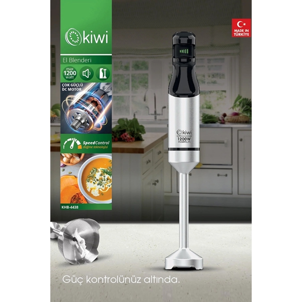 ხელის ბლენდერი Kiwi KHB 4438, 1200W, Blender, Silver