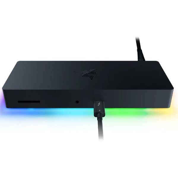 USB ჰაბი Razer RC21-01690100-R3G1 Thunderbolt 4 Dock Chroma, USB-C, USB 3.2, LAN, SD Reader, 3.5mm, USB-C Hub, Black