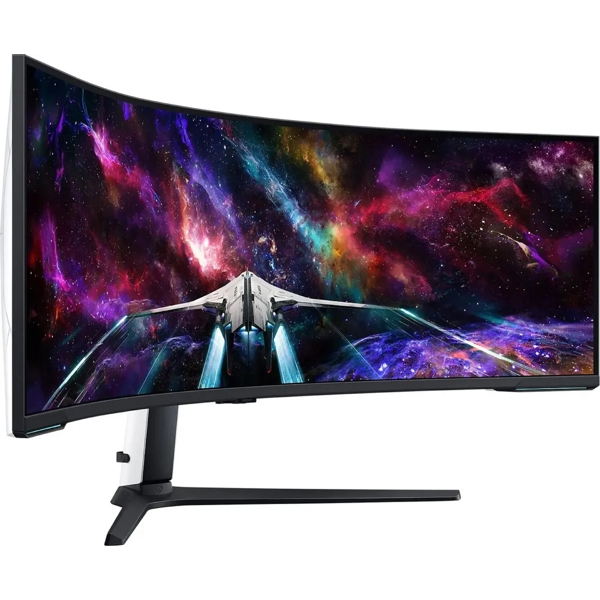Samsung LS57CG952NIXCI Odyssey Neo G9, 57", Curved Monitor, 8K UltraWide, VA, HDMI, USB, 3.5mm, DP, Black/Silver